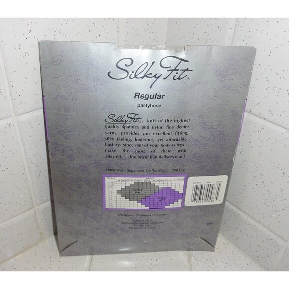 Vintage Silky Fit Ivory Nylon Pantyhose size A sissy tights retro pinup - Picture 6 of 7